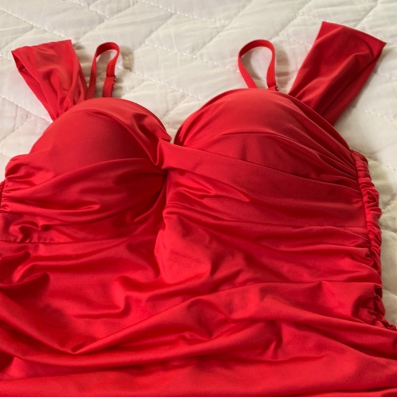 BALNEAIRE ONE PIECE BATHING SUIT WITH BIKINI COVERAGE - SIZE M - Picture 6 of 12